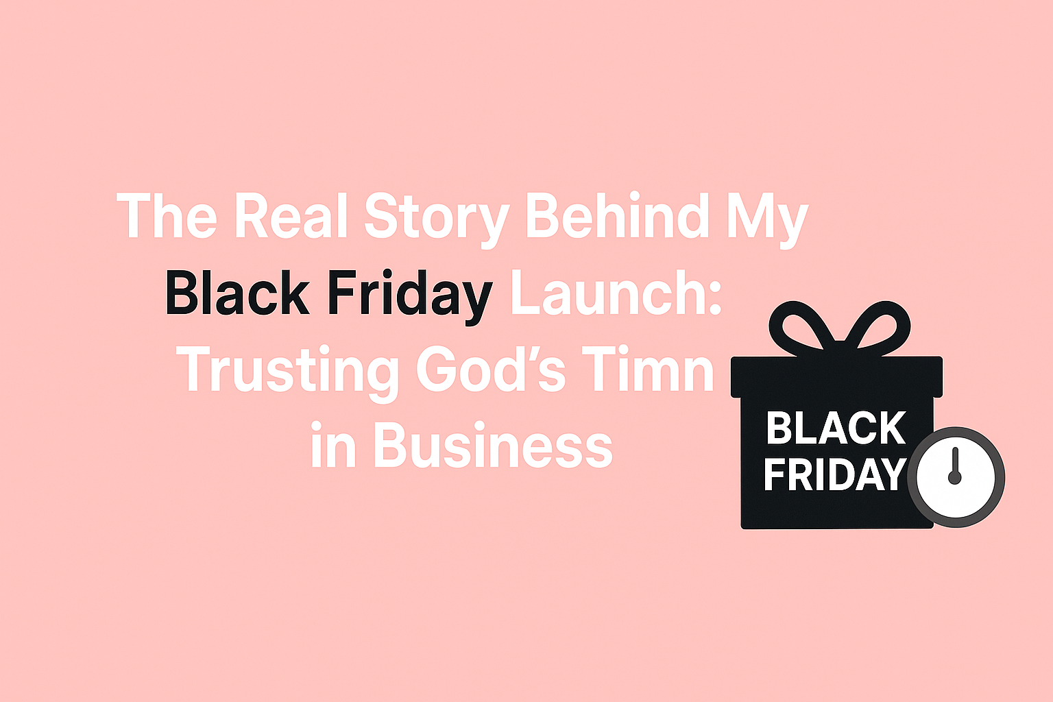 The Real Story Behind My Black Friday Launch: Trusting God’s Timing in Business